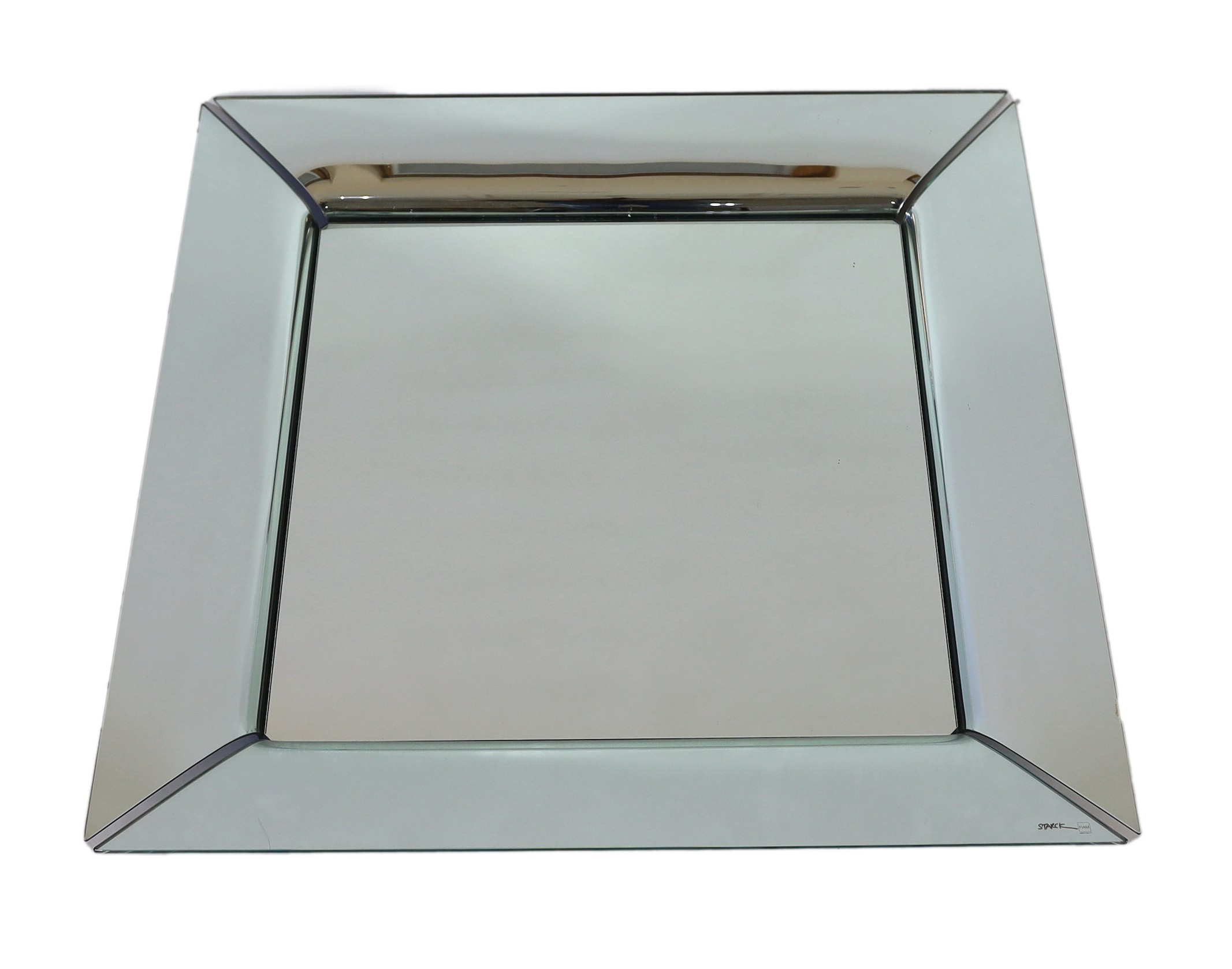 A Philippe Starck Caadre wall mirror. width 105cm height 105cm